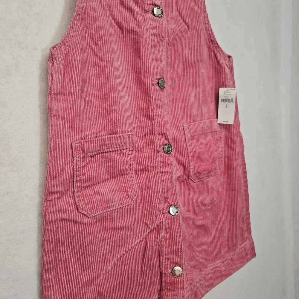 NWT Gap Kids Pink Mauve Corduroy Overall Dress Size Medium (8) New With Tags